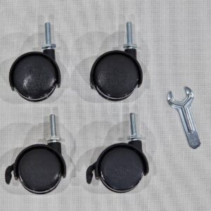 1C11B_caster_04 50 mm Wheel Set (2 Swivel, 2 Swivel with Brake and 1 Wrench)