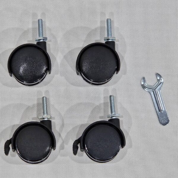 50 mm Wheel Set (2 Swivel, 2 Swivel with Brake and 1 Wrench)